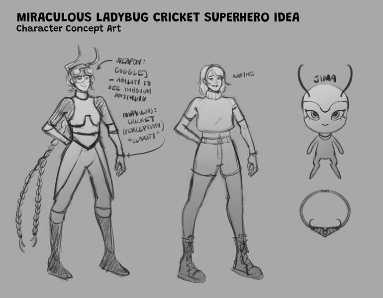 Character Design | Miraculous Ladybug Superhero Character Idea