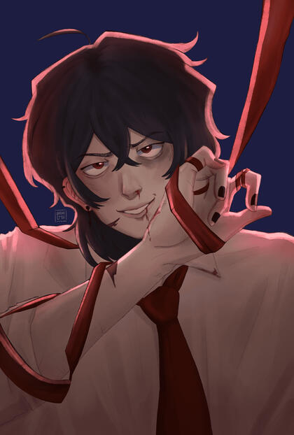 [2024JUN24] Illustration | a gangster kid made for a 3 artists, 1 base challenge with friends | Software Used: Procreate