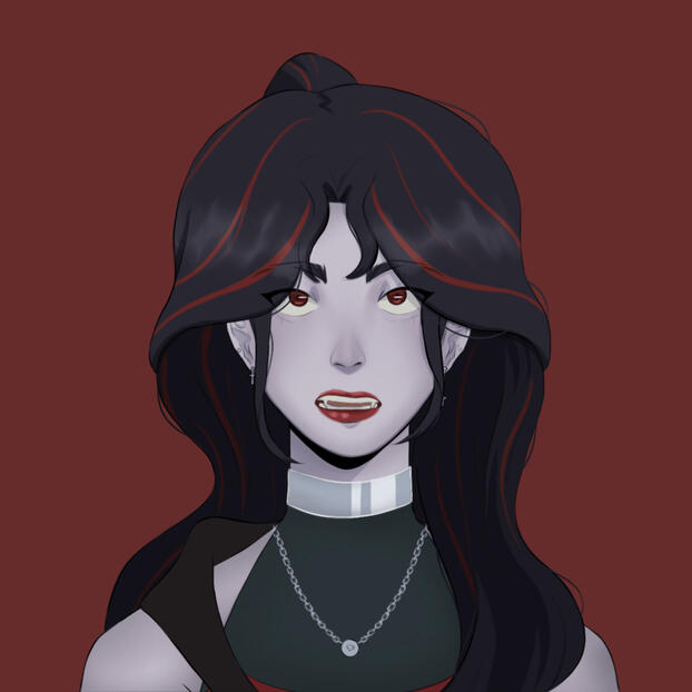 [2025JUN] Illustration | Farlan; a closer profile illustration for a D&amp;D dhampir character named Farlan