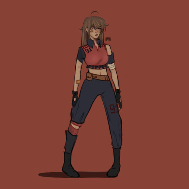[2024APR] Illustration | Racer Girl; a rebellious girl with injuries from her endeavors